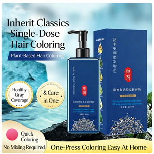 Gel colorant capillaire monocomposant 260 ml |   Formule douce <span class=keywords><strong>à</strong></span> base de plantes |   Pas besoin de mélanger, couverture efficace des cheveux gris - Product Image 2