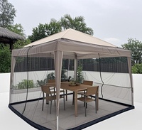 Vente directe en plein air kaki auvent tente quatre pattes conception voyage moustiquaire Camping salon tente