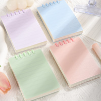 Carnet de poche A7 personnalisable, mignon, pour filles, rechargeable, couleur Morandi, reliure spirale portable, cahiers d'étudiant