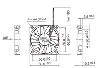 Ventilador de Refrigeración 24V 48V 12V 0.13A AC EC 6010 60X60X10MM 6CM Ultrafino Ultrasilencioso para Chasis, 3 Cables, 2404KL-04W-B39