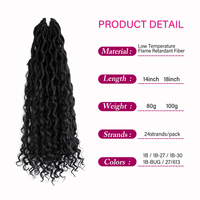 Vente en gros de cheveux synthétiques Afro Kinky Ombre River Faux Locs, cheveux à crocheter pré-bouclés, style Goddess River Faux Locs désordonné pour femmes noires