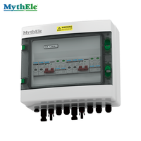 Boîtier de Combinaison DC Étanche IP65 500V 2 Chaînes 2 Entrées 2 Sorties pour Système Solaire Photovoltaïque avec SPD, MCB et Fusible avec Éclairage