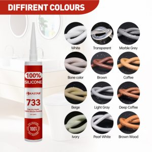 Oferta Especial: Sellador <span class=keywords><strong>de</strong></span> <span class=keywords><strong>Silicona</strong></span> KASTAR 733 100%, Adhesivo Elástico Resistente a la Intemperie - Product Image 5