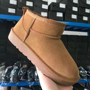 2026 חדש באיכות טובה מגפי שלג מעובים קלאסיים מגפי קרסול חמים נוחים נעלי חורף נעלי נשים שטוחות מגפי שלג נגד החלקה - Product Image 6