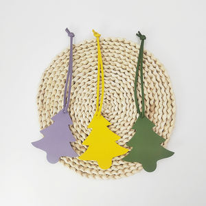 Новогодняя елка украшения искусственная кожа Дерево Подвески Новинка бизнес рекламные подарки - Product Image 6