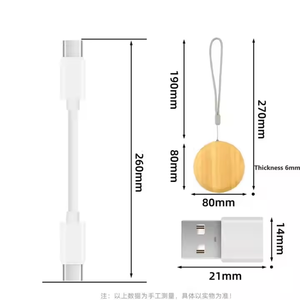 Laimoda sạc cáp Bộ Quà Tặng tre 6-in-1 60W sạc nhanh cáp dữ liệu Hộp lưu trữ tùy chỉnh điện thoại di động Quà Tặng sạc cáp - Product Image 5