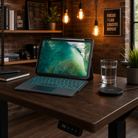 Clavier pour tablette compatible avec iPad Pro 10,5 pouces, rétroéclairage RVB, avec pavé tactile intégré et emplacement pour stylet, directement du fabricant