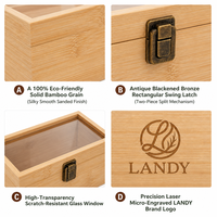 Boîte de rangement en bois pour bureau avec couvercle coulissant, conteneur vierge pour loisirs créatifs, souvenirs, fabrication de cadeaux, organisation domestique et vente en gros