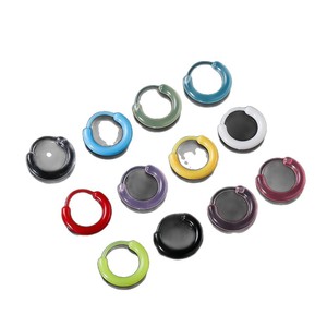 Colorful Transparent Resin <b>Earring</b> Hoops <b>Cuffs</b> DIY Jewelry Accessories For <b>Earring</b> Making Round Plastic Resin Components - Product Image 5