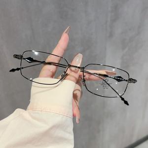 31265 Lunettes anti-lumière bleue de style coréen avec monture carrée argentée pour femmes, myopie, monture complète, verres PC, origine Taizhou - Product Image 3