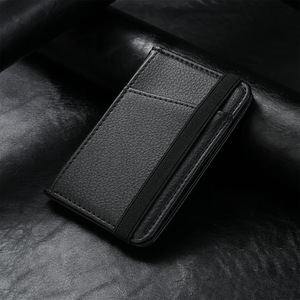 Cartera para Teléfono con Textura de Piel de Lichi, Tarjetero Autoadhesivo con Pegamento 3M para iPhone, Samsung y Teléfonos Android - Product Image 2