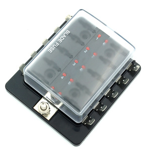 Universal DC 12V 24V 32V 10 <strong>Way</strong> Car Boat Marine Blade Auto <strong>Fuse</strong> Box Holder <strong>Fuse</strong> <strong>Block</strong> <strong>with</strong> <strong>LED</strong> Light - Product Image 5