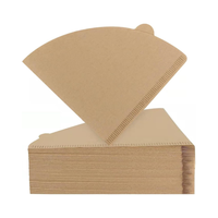 Vente en gros de filtres à cône de café naturels non blanchis 100 pièces pour papier gratuit pour les voyages à domicile et le bureau