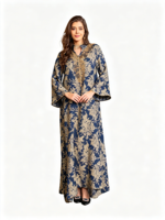 Nouvelle Robe de Soirée Musulmane de Luxe Rétro Printemps, Broderie Jacquard, Décoration de Perles, Robe Arabe de Dubaï à Paillettes Tendance