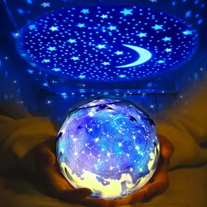 Lampu Malam Bintang Anak-anak Universe Lampu Malam Natal Romantis Bintang Laut Lampu Proyektor Ulang Tahun untuk Kamar Tidur