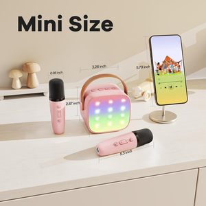 迷你卡拉ok音箱带麦克风家庭歌唱卡拉ok女孩玩具4 5 6 7 8 10 12岁以上青少年 - Product Image 5