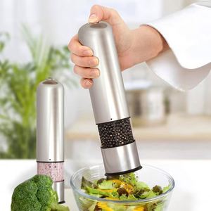 Moulin à sel et à poivre automatique électrique MHK66, à manivelle, écologique, en acier inoxydable, alimenté par batterie - Product Image 4
