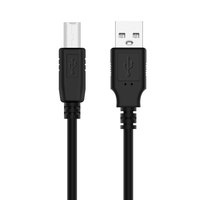 Kabel Printer Scanner USB 2.0 Kecepatan Tinggi Tipe A/B, Konektor Pria Tipe A ke Pria Tipe B