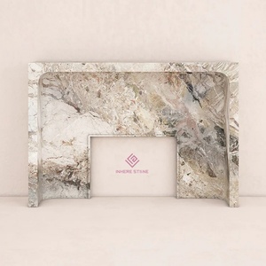 <span class=keywords><strong>Cheminée</strong></span> classique de luxe en marbre |   Contour de <span class=keywords><strong>Cheminée</strong></span> en <span class=keywords><strong>Pierre</strong></span> Naturelle pour Salon, Mansion et Intérieur Commercial de Luxe - Product Image 2