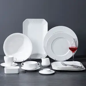 PITO Horeca Homeware Manufacturers Porcelain Ceramic Tableware Set Everyday Dishes Ceramic Eating Plates Sets