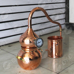 DYE 2L Mikro-Destillieranlage für Schwarzgebrannten, Pot-Still-Destillationsapparatur, Kupfer-Alambic mit Zwiebelhelm, Destillierkolben für Whisky- und Weinherstellung - Product Image 4