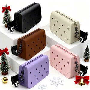Custom Christmas Women's Mini EVA Tote Bags Lightweight Clog Charm Handbags Bag for Women Students Holiday Shopping Luxury Gifts