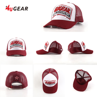 Casquette Trucker 4ugear personnalisée effet vieilli avec logo brodé 3D, casquette en maille personnalisée pour le streetwear, vente en gros pour femmes