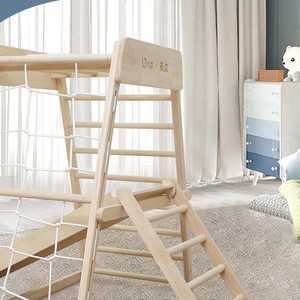 Solid Wood Climbing <b>Frame</b> For Children Indoor Slide <b>Swing</b> Combination Play Structure 4-6 Years Old Unisex Home Use - Product Image 2