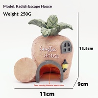 Décoration de petit aquarium en résine, ensemble complet, motif fruits et légumes, intérieur créatif d'aquarium, paysage de dessin animé, boîte de micro-paysage