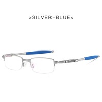 Nouvelle Monture de Lunettes Tendance Sportive Carrée Semi-Cerclée en Acier Inoxydable avec Verres PC de Haute Qualité, Vente en Gros, Logo Personnalisé, Offre Spéciale