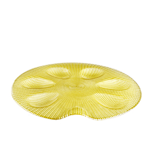 Assiettes de Présentation Modernes Écologiques en Verre à Motif <span class=keywords><strong>Grille</strong></span>, Durables, pour Mariages, Décoration de Gâteaux, Pâtisseries et Restaurants (Vente en Gros) - Product Image 3