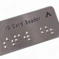 Panneaux Braille en Acier Inoxydable, Étiquettes Braille Personnalisées pour Équipements Hospitaliers