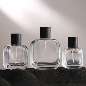 Botella de Perfume de Vidrio Vacía de Alta Gama con Fondo Grueso y Esquinas Redondeadas, Cuadrada Plana, de 30ml, 50ml, 100ml, MOQ Bajo - Product Image 2