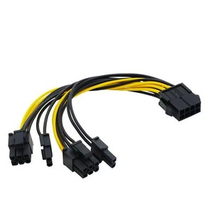 Cabo de Alimentação GPU 8P Fêmea para Duplo 6+2 Pinos Macho, Cabo Divisor 1 para 2 para Placa Gráfica - Product Image 6