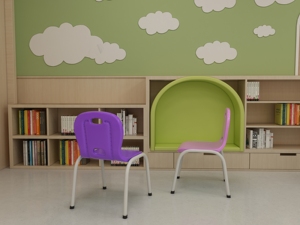 Escritorios y Sillas Escolares Modernos, Ecológicos y Duraderos de Plástico con Estructura Metálica de Respaldo Cruzado para Uso en el Hogar, Oficina o Apartamento - Product Image 5
