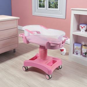 Cuna Plegable de Acero Inoxidable y ABS para Bebés, Resistente, con Ruedas, para Uso Médico en Obstetricia y Ginecología - Product Image 2