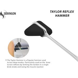 Martillo de percusión Seekingon con mango de acero inoxidable y cabeza de goma, herramienta para examen neurológico - Product Image 5