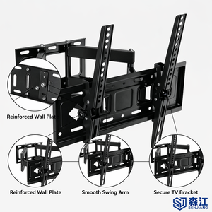 <span class=keywords><strong>Support</strong></span> <span class=keywords><strong>mural</strong></span> <span class=keywords><strong>TV</strong></span> à mouvement complet 26-65 pouces 40 kg VESA 400x400mm <span class=keywords><strong>Double</strong></span> <span class=keywords><strong>bras</strong></span> <span class=keywords><strong>articulé</strong></span> ±15° °   Inclinaison 90° °   <span class=keywords><strong>Support</strong></span> <span class=keywords><strong>TV</strong></span> pivotant en acier laminé à froid - Product Image 1