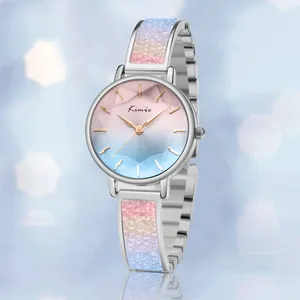 Nueva llegada KIMIO señoras reloj de pulsera de cuarzo colorido reloj de moda para las mujeres