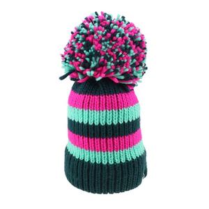 Bonnet de ski personnalisé avec grosse pompon, en fil épais d'Islande, avec logo brodé - Product Image 3