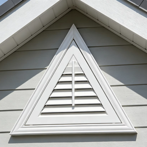 <span class=keywords><strong>Grille</strong></span> de ventilation triangulaire moderne en <span class=keywords><strong>bois</strong></span> pour toit extérieur, persienne à lamelles, couleur personnalisée, durable, pour ventilation de grenier - Product Image 1