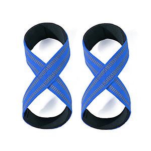 สายรัดข้อมือออกกำลังกายพร้อมสายรัดช่วยยกน้ำหนักรูปเลขแปด สำหรับยกน้ำหนักและดึงข้อ ช่วยพยุงข้อมือ ป้องกันการลื่น - Product Image 2