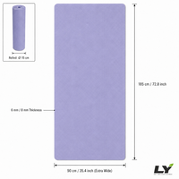 Tapis de yoga TPE avec logo personnalisé, 8 mm d'épaisseur, extra large 183x80 cm, double face, antidérapant, écologique, pour Pilates, gym à domicile, exercices
