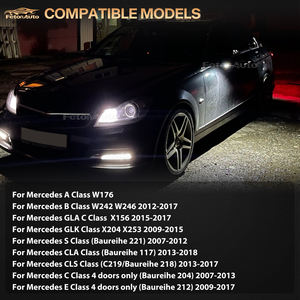 ไฟบ่อกระจก LED สีขาวแบบใหม่สำหรับรถ Mercedes <span class=keywords><strong>benza</strong></span> Class W242 W176 W246 C E CLA GLK Class โคมไฟต้อนรับ - Product Image 4