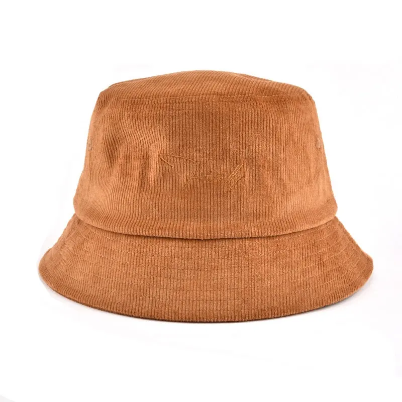 Bán buôn giá rẻ đồng bằng trống Mũ câu cá, thêu logo vải to sợi tùy chỉnh xô hat cho nam giới phụ nữ