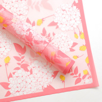 Papier d'emballage floral semi-transparent populaire et imperméable pour cadeaux, bordure fleurie, pour bouquets DIY, pour fleuristes