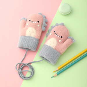 2-3 tuổi trẻ em hoạt hình mô hình quái vật dễ thương trẻ em hoạt động ngoài trời mùa đông găng tay dệt kim ấm áp - Product Image 6