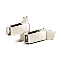 Clé USB OTG double interface USB-A vers Type-C rotative en métal, 8 Go à 64 Go, pour téléphone, ordinateur portable, tablette - Fournisseur