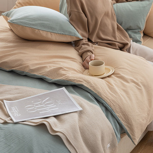 Nhà Sản Xuất Của Khách Sạn Sang Trọng Bộ Đồ Giường Đặt Vua Kích Thước Bông Phẳng Và Được Trang Bị Tấm Với Mô Hình Nhà Máy Bìa Cho Nhà Sử Dụng - Product Image 4