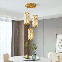Lustre en verre nordique moderne décoratif, long, à hauteur réglable, éclairage LED de luxe